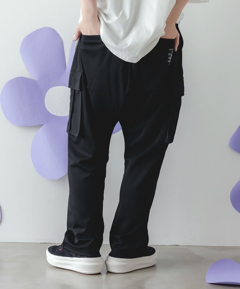 くいしんぼうバーガー柄 リラックスサルエルパンツ-5