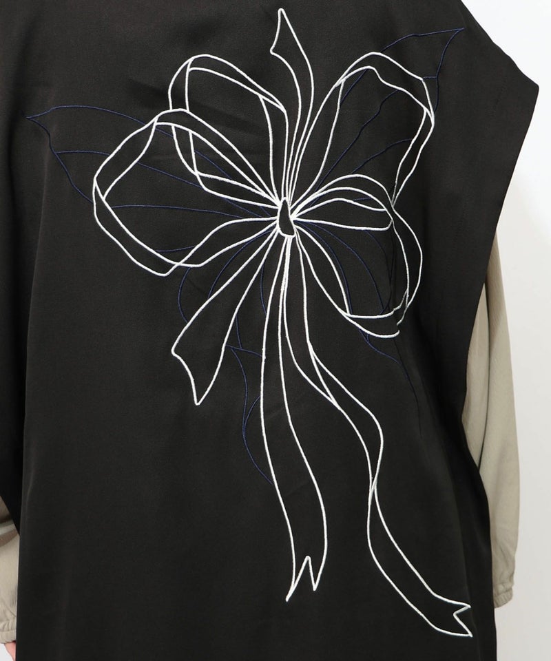 リボン刺繍テーラードジレ-12