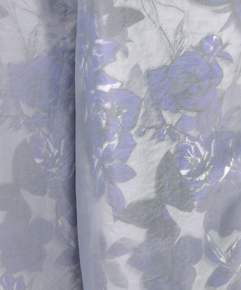 花柄ゴブラン織り風 シアー生地重ねパンツ-12