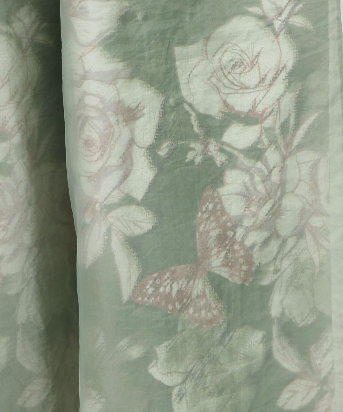 花柄ゴブラン織り風 シアー生地重ねパンツ-20