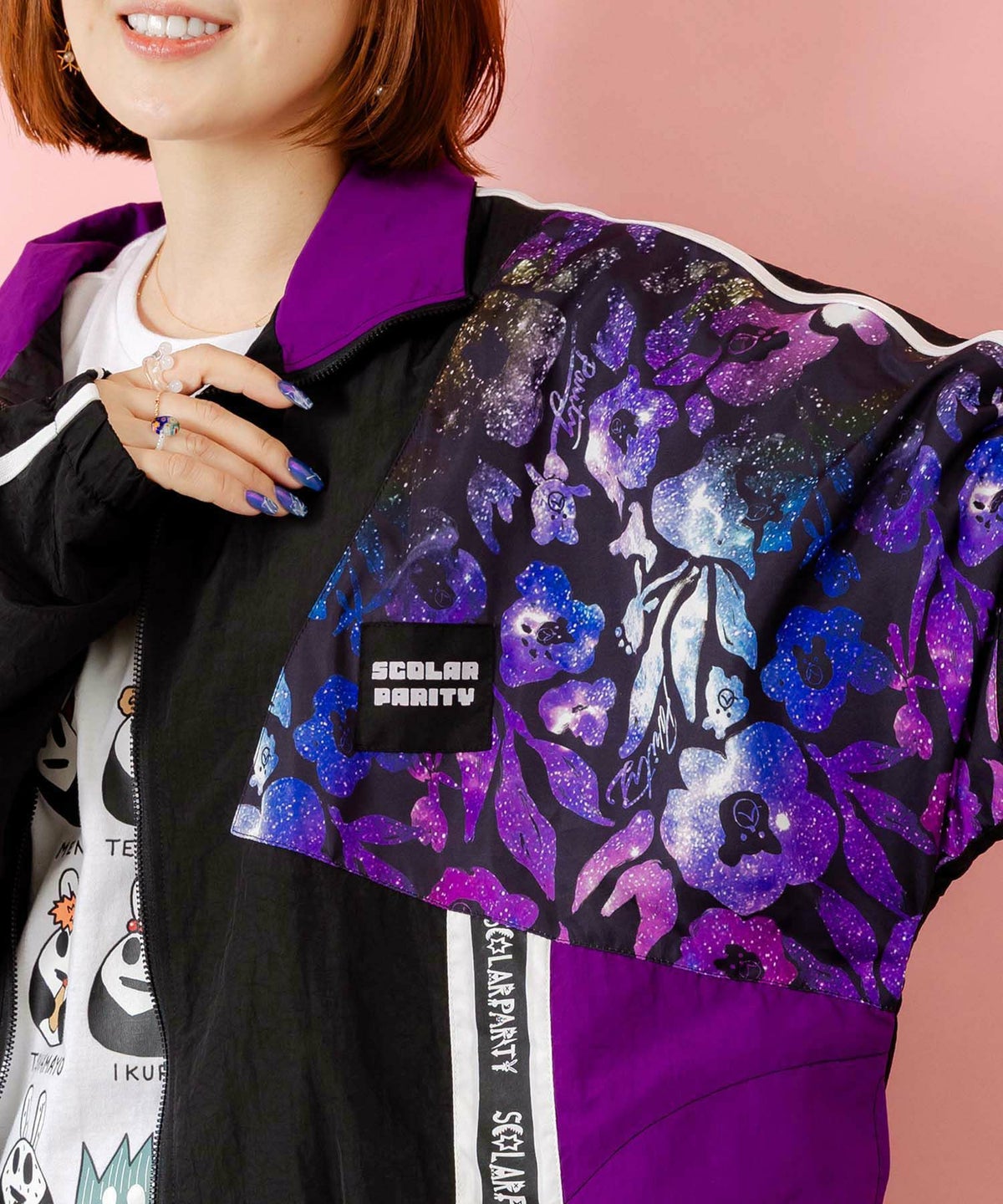 クマ宇宙柄スポーティーブルゾン-7