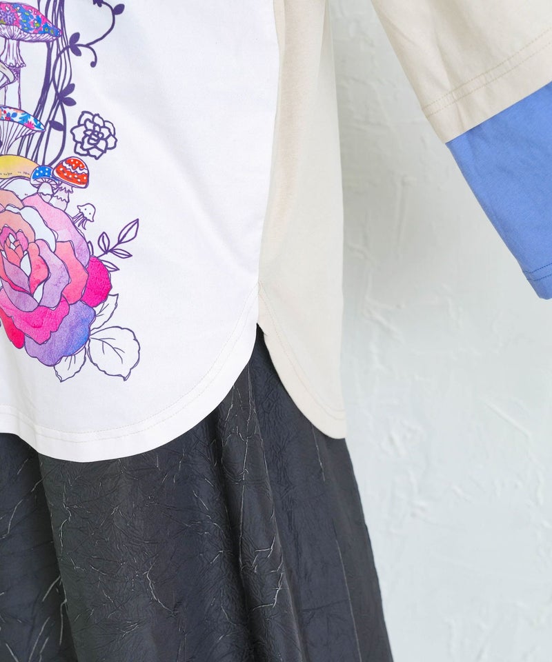 メルヘンな街柄レイヤード風プルオーバー-7