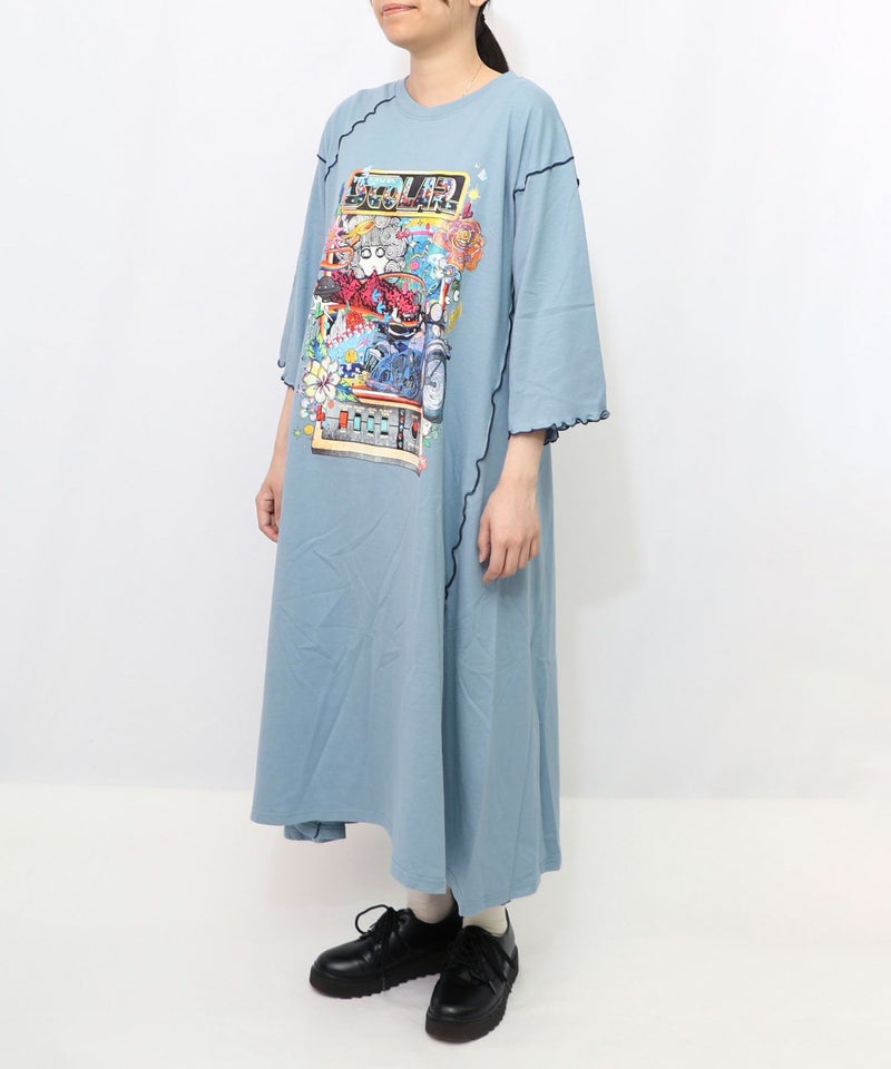 バイクゲーム柄メロウ切替ワンピース-15