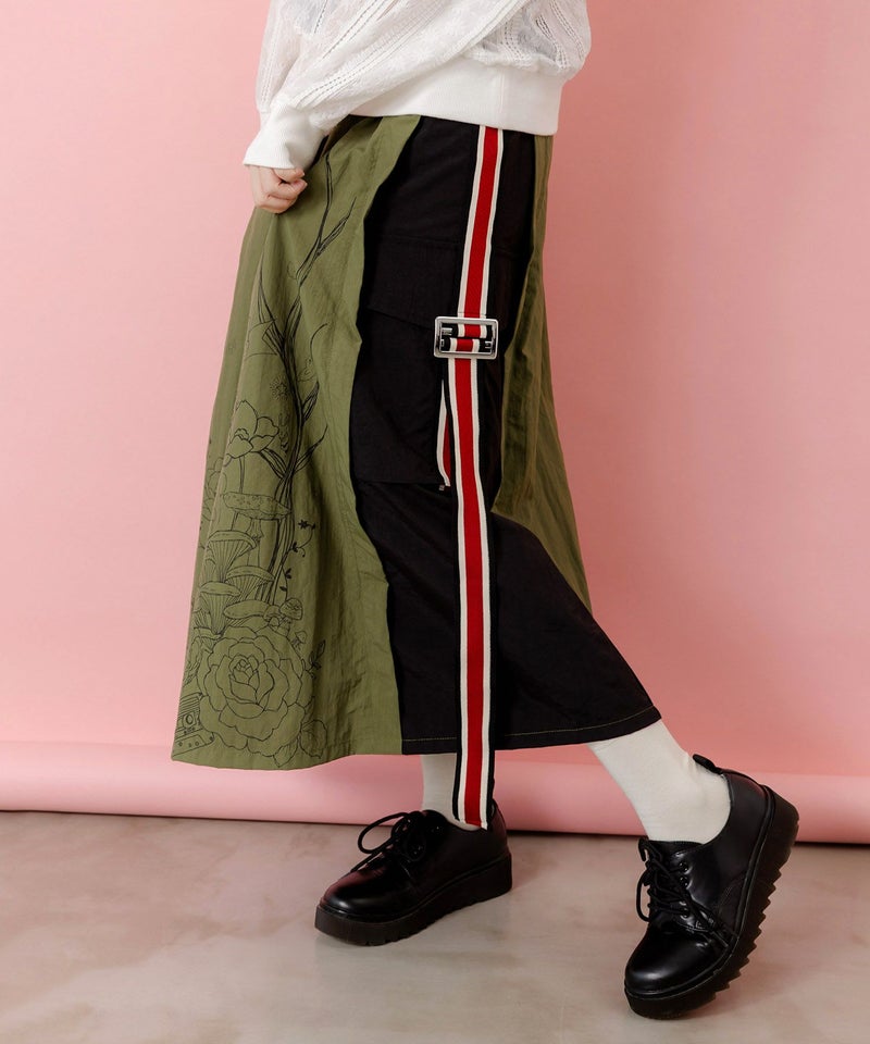 バイカラースポーティースカート-4