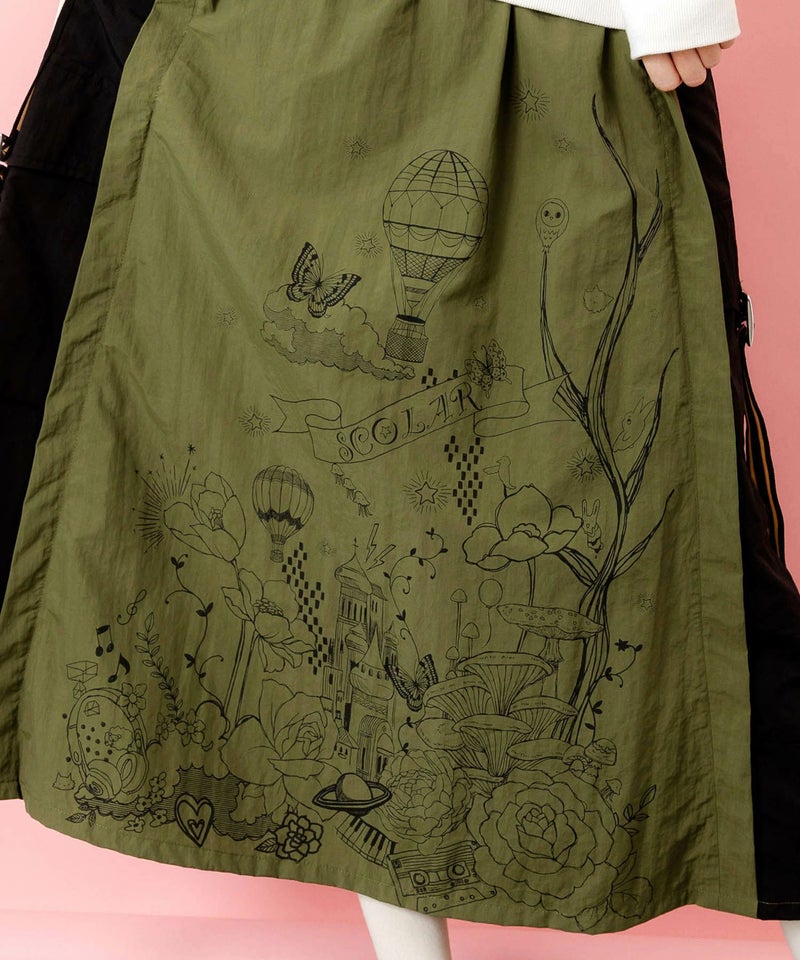 バイカラースポーティースカート-7