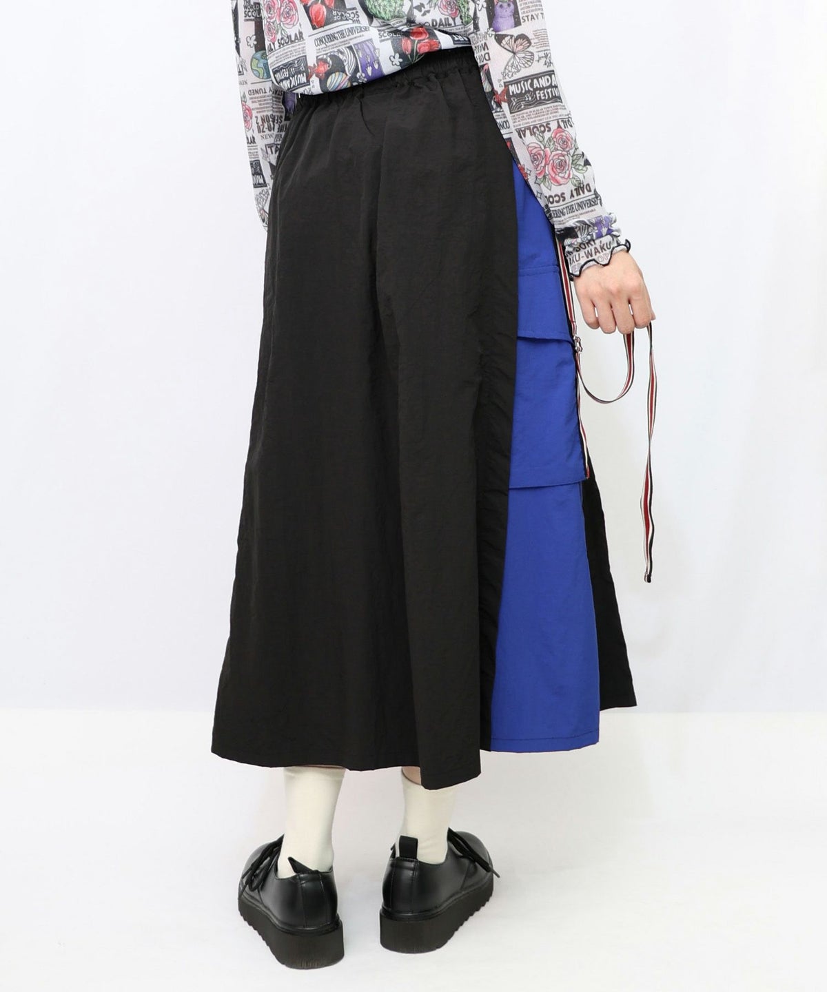 バイカラースポーティースカート-10