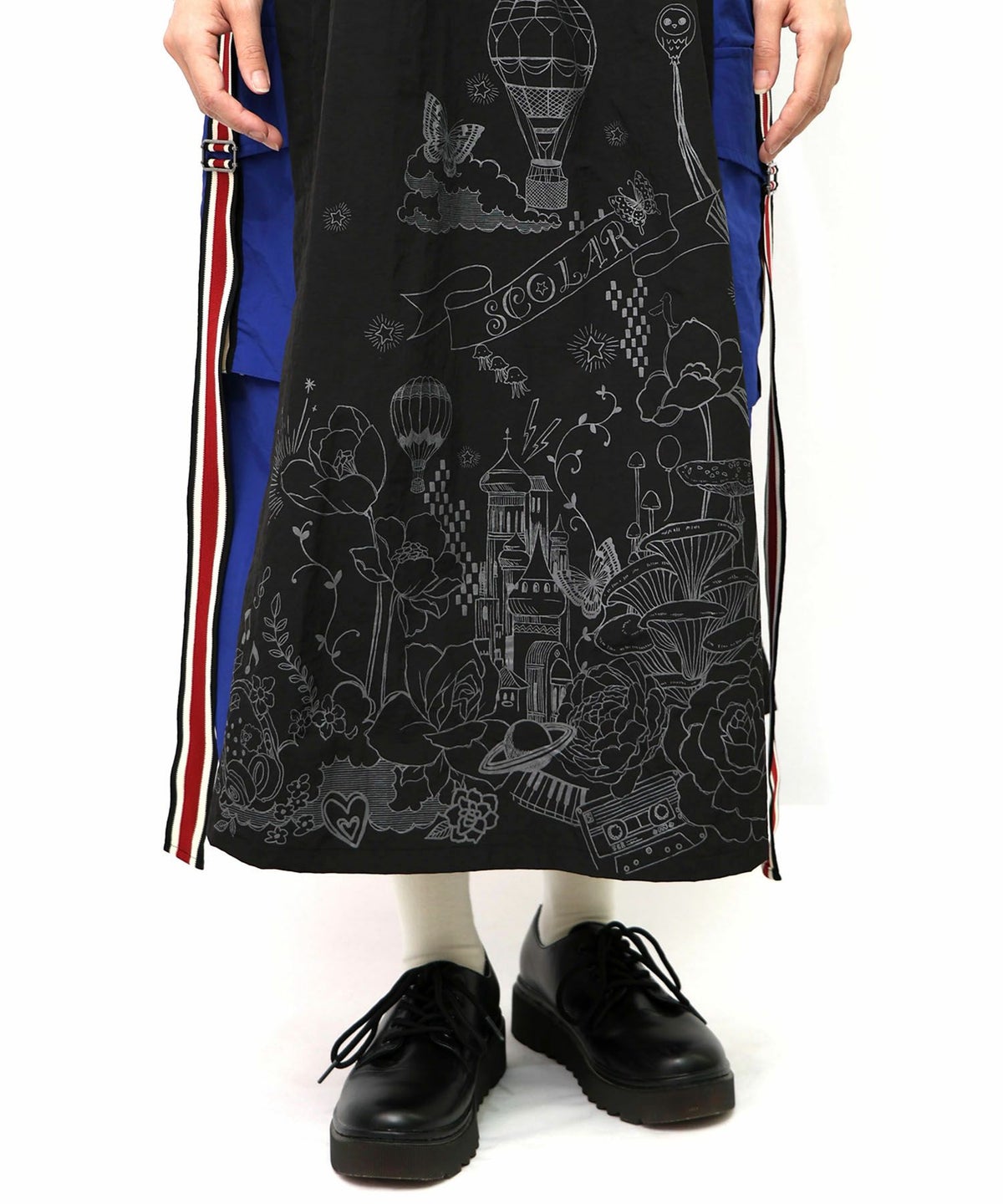 バイカラースポーティースカート-17