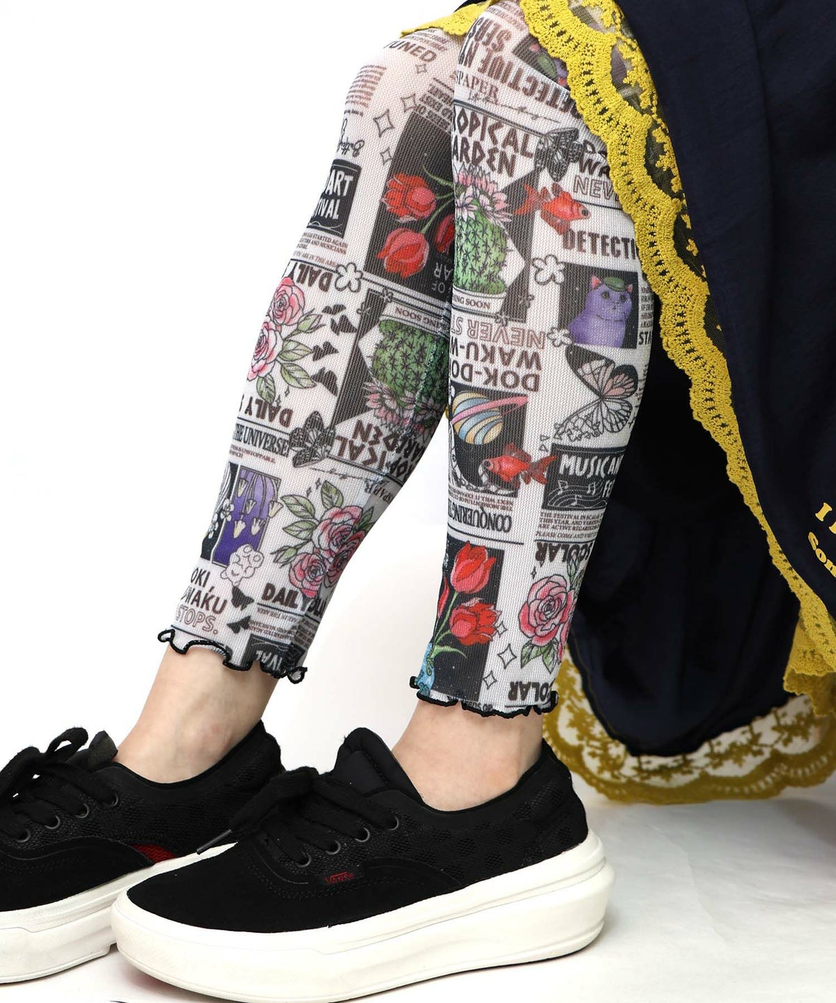 ラメニットソー3柄展開レギンス-5