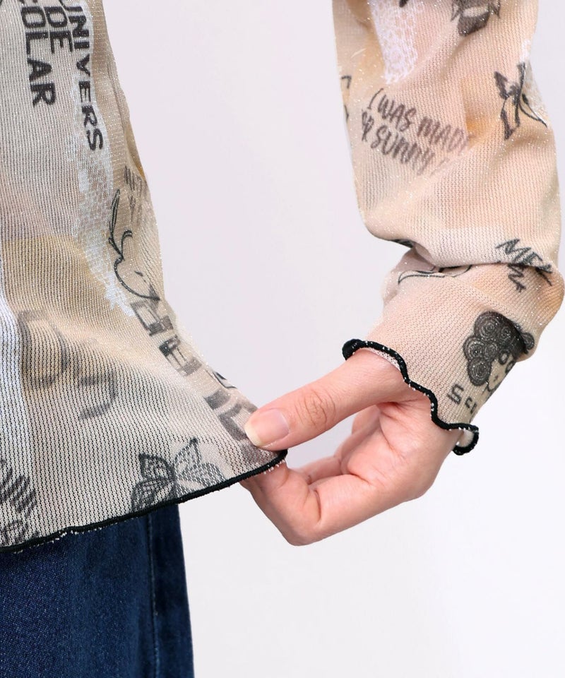 ラメニットソー3柄展開インナーT-22