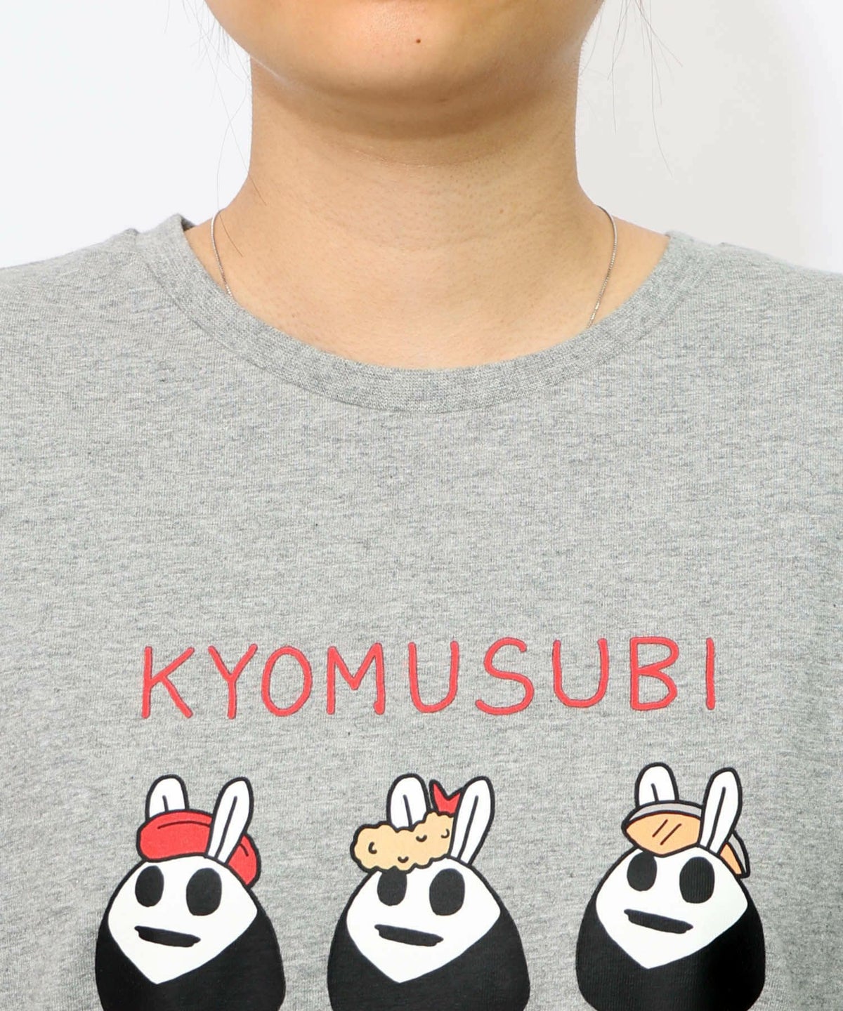 ウサギのきょむすび柄Tシャツ-23