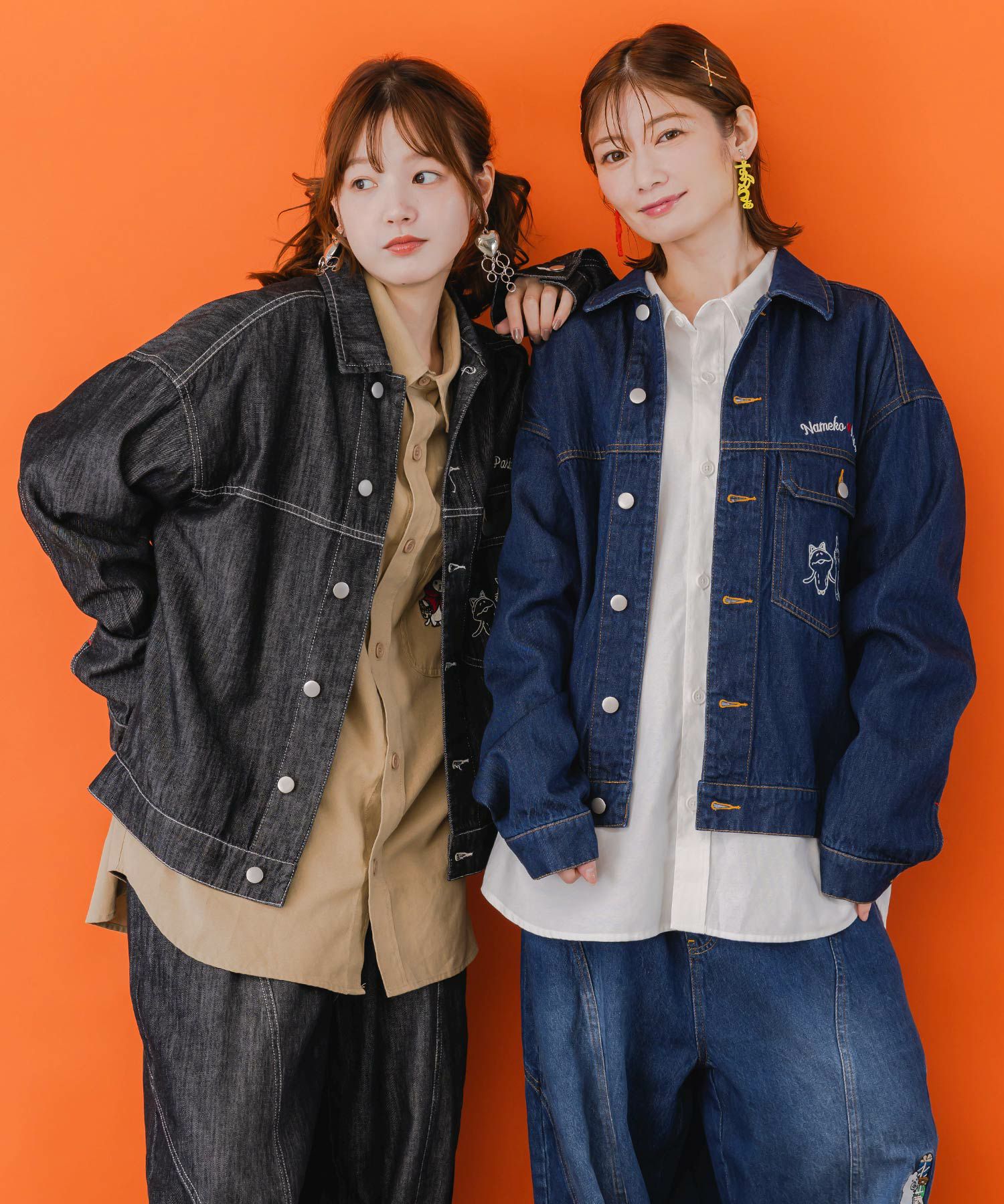 353101：なめことネコずきんのおつかい デニムジャケットの通販-ScoLar