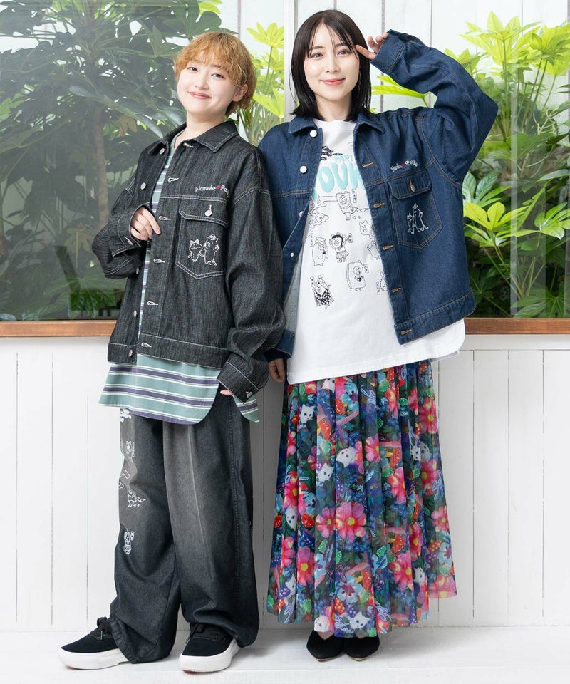 なめことネコずきんのおつかい デニムジャケット-12
