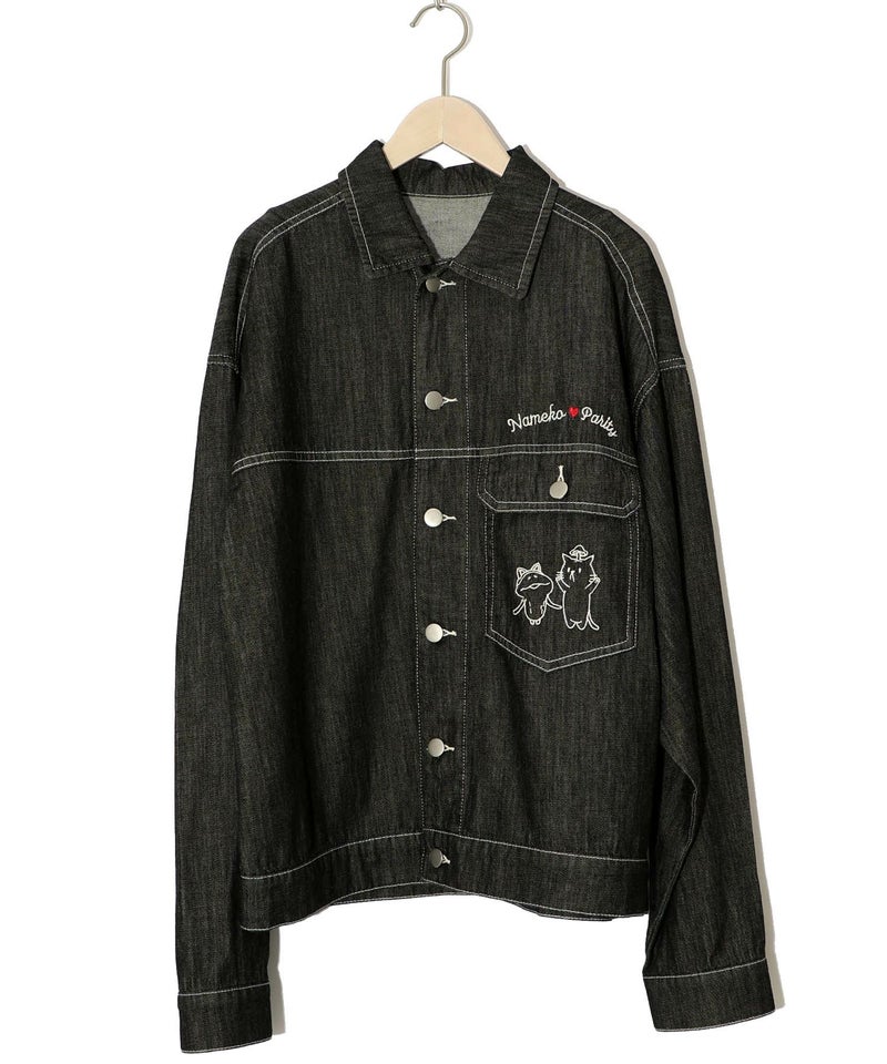 なめことネコずきんのおつかい デニムジャケット-22