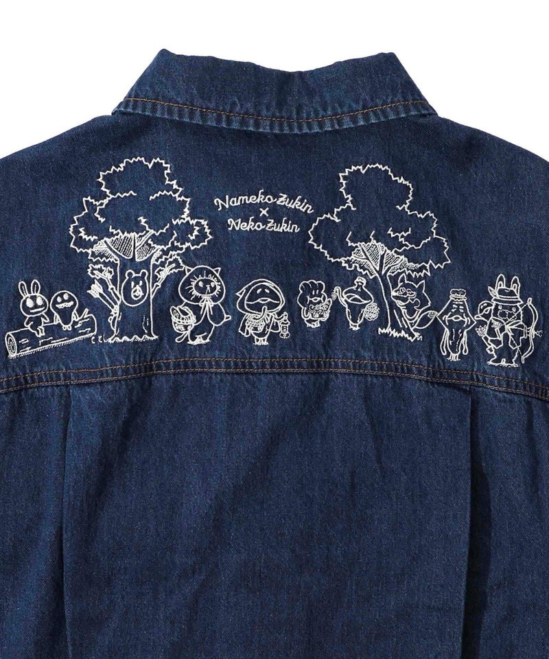 なめことネコずきんのおつかい デニムジャケット-33