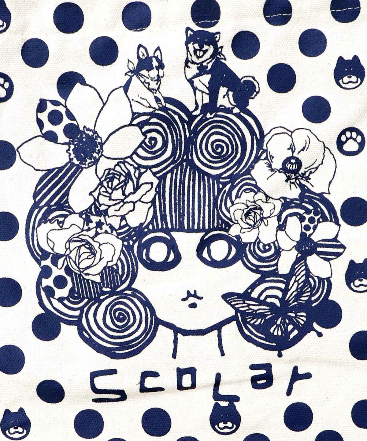 スカラーちゃんドット柄ランチトートバッグ-8