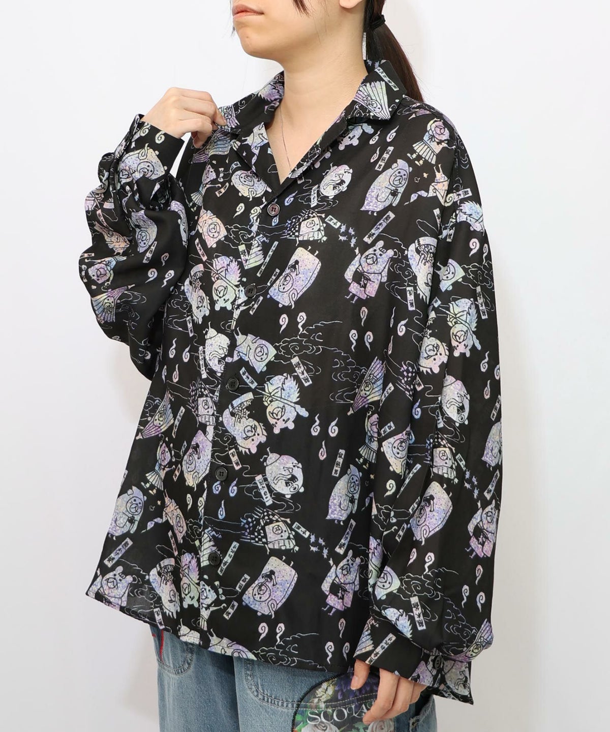 パリティー妖怪柄シャツ-13