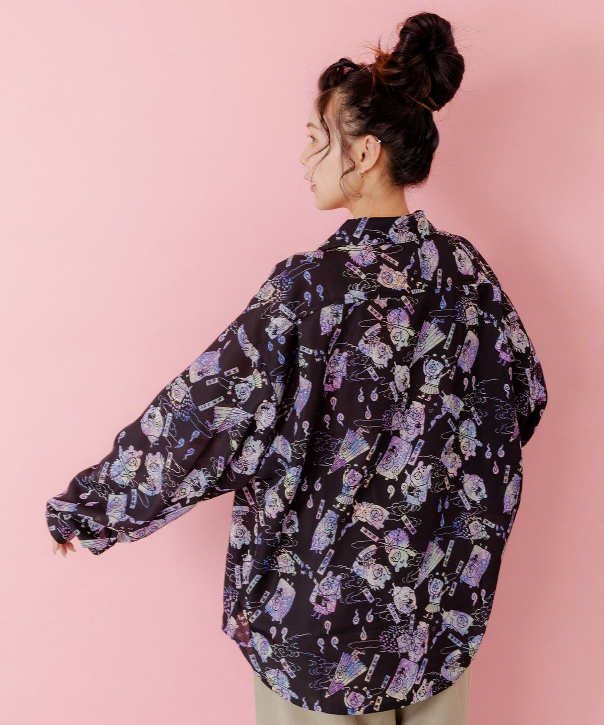 パリティー妖怪柄シャツ-18