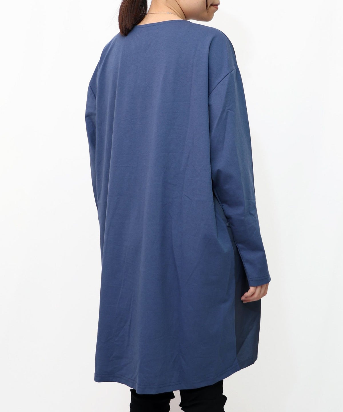 花蝶コラージュ柄ワンピース-17