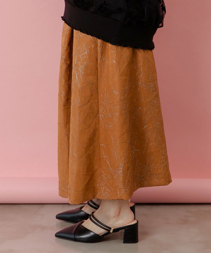 パリ・アート柄 リバーシブルプリーツスカート-7