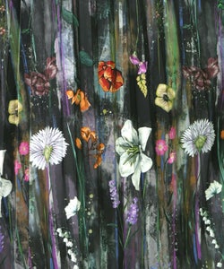 パリ・アート柄 リバーシブルプリーツスカート-18