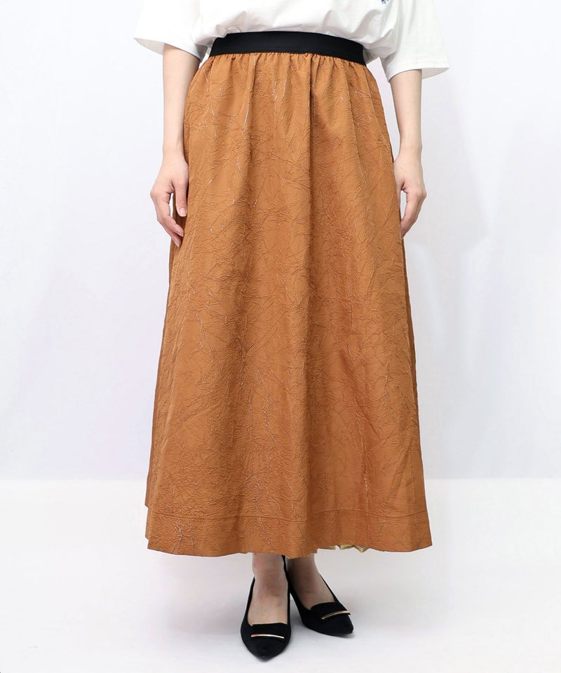 パリ・アート柄 リバーシブルプリーツスカート-25