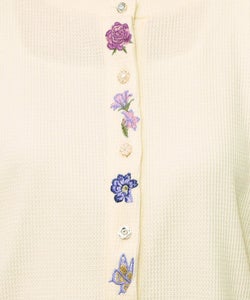 バイカラーメロウ ワッフルカーディガン-11