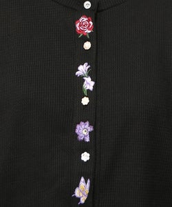 バイカラーメロウ ワッフルカーディガン-19