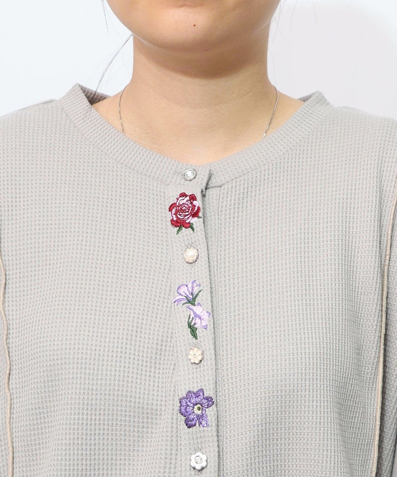 バイカラーメロウ ワッフルカーディガン-20