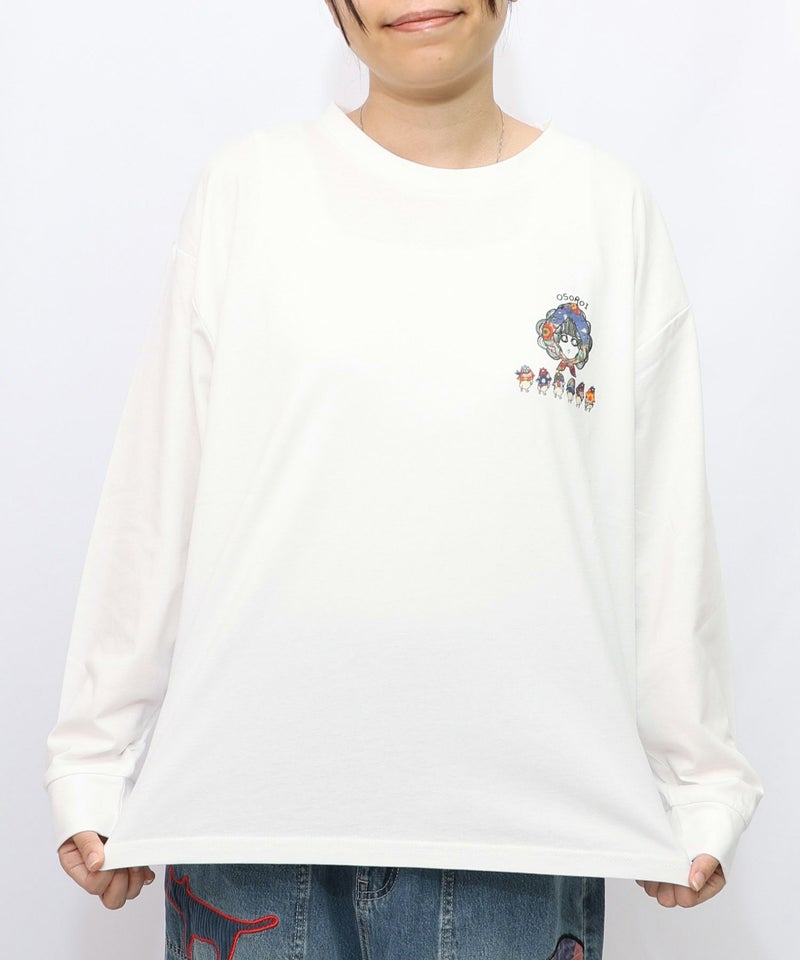 ぷりけつキノコ柄スカーフ付ロンTシャツ-13