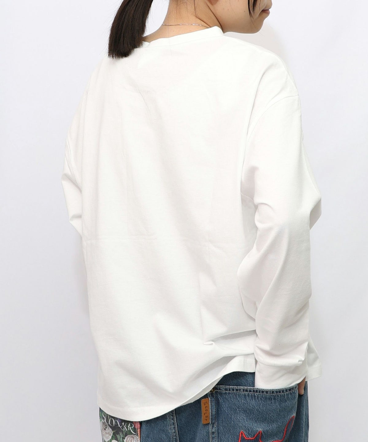 ぷりけつキノコ柄スカーフ付ロンTシャツ-15