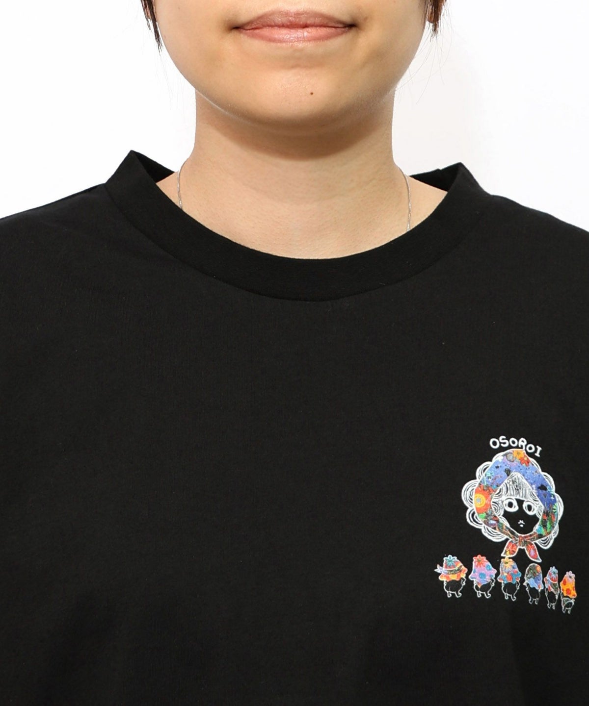 ぷりけつキノコ柄スカーフ付ロンTシャツ-21