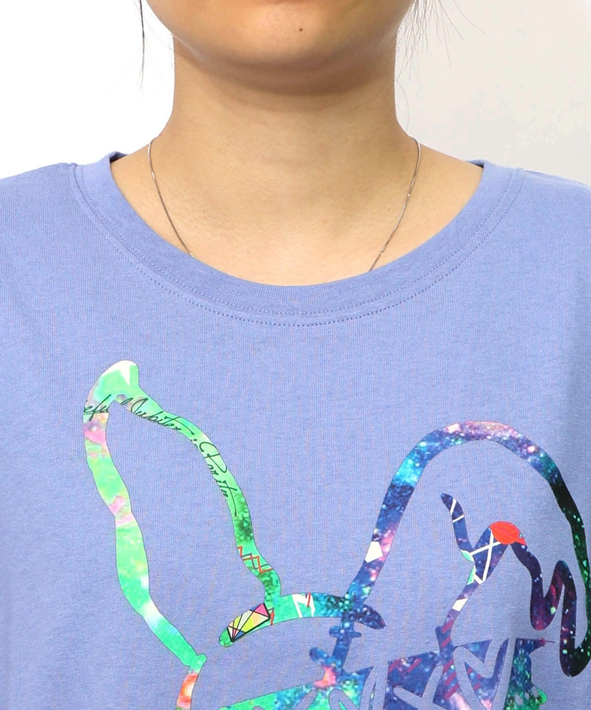 パチうさプリント メッシュ袖Tシャツ-20