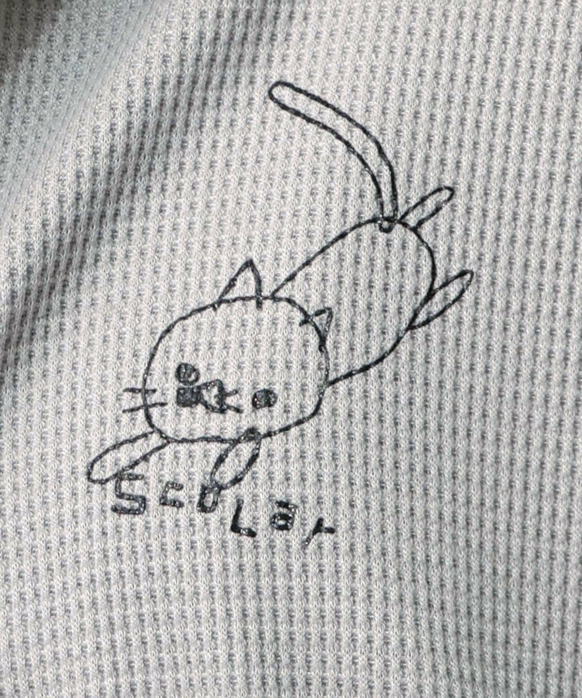 にゃんこスカラー 袖配色パーカー-17