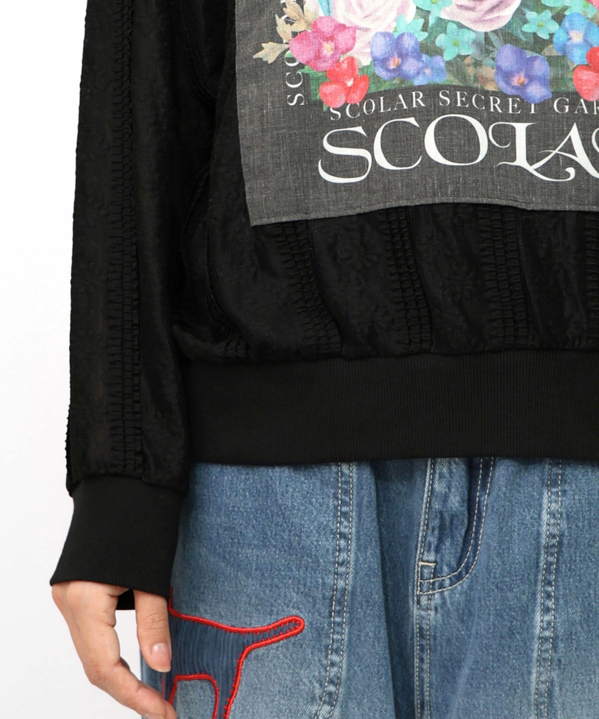 花アップリケレースプルオーバー-16