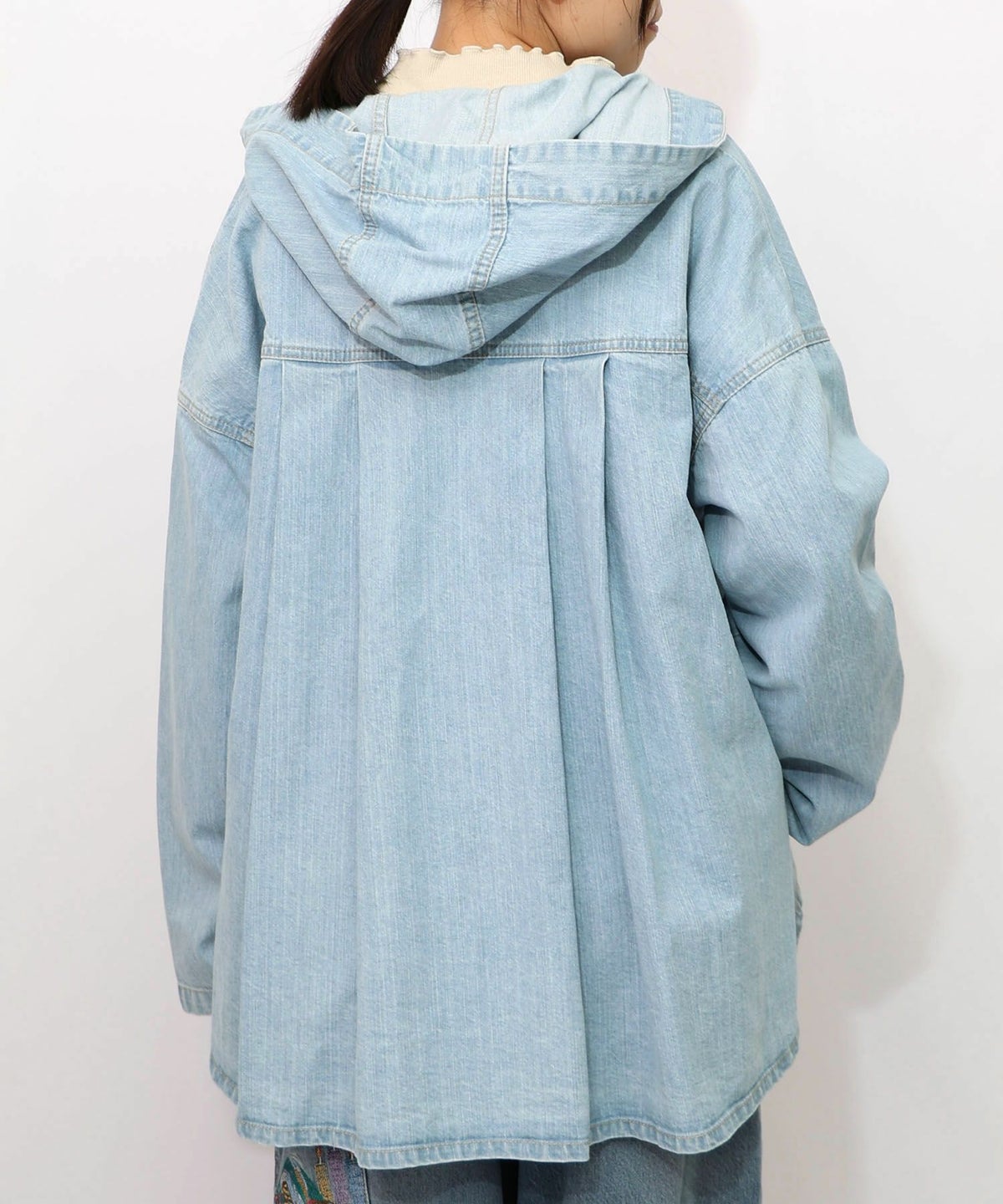 星座モチーフ刺繍 デニムブルゾン-9