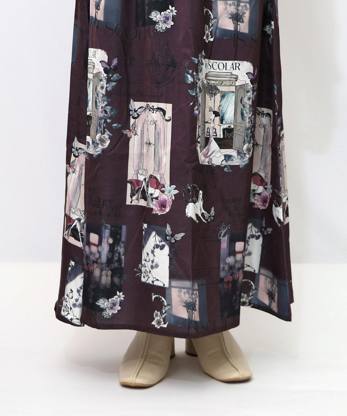現在と過去 イメージプリントスカート-19