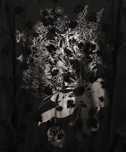 花束柄箔プリントチュール重ねプルオーバー-10