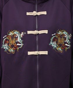 ウサギと龍刺繍 カンフーボタンジャージ-19