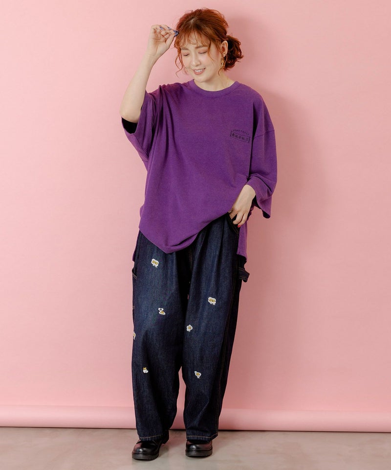 覇璃帝飯店ケミカル加工8分袖Tシャツ-3