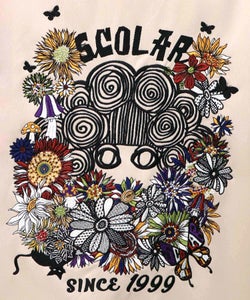 花とスカラー刺繍 ジャージブルゾン-11