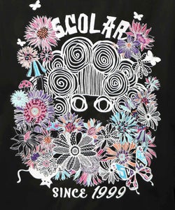 花とスカラー刺繍 ジャージブルゾン-15