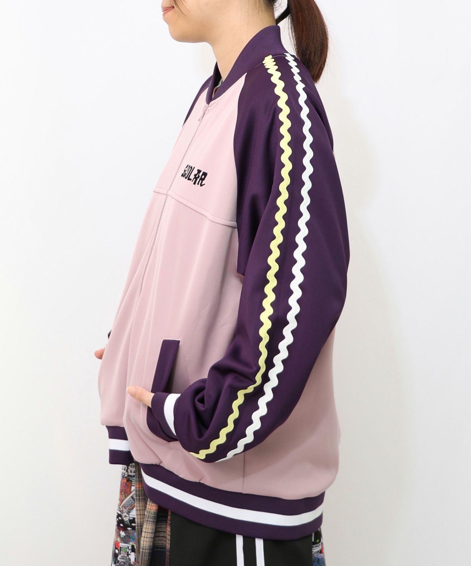 153621：花とスカラー刺繍 ジャージブルゾンの通販-ScoLar