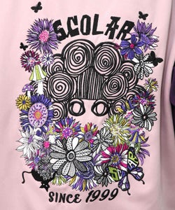 花とスカラー刺繍 ジャージブルゾン-19