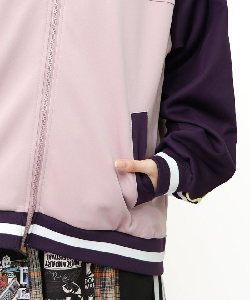 花とスカラー刺繍 ジャージブルゾン-29