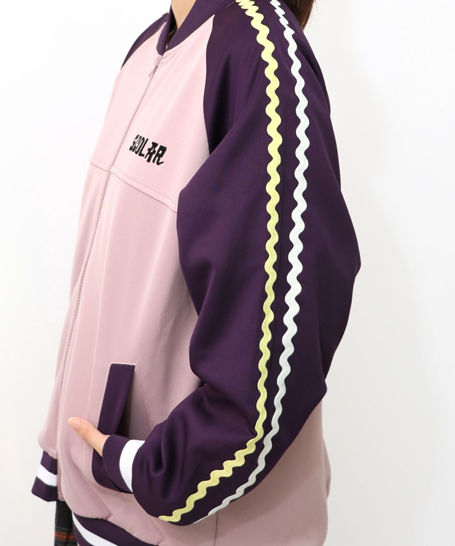 153621：花とスカラー刺繍 ジャージブルゾンの通販-ScoLar