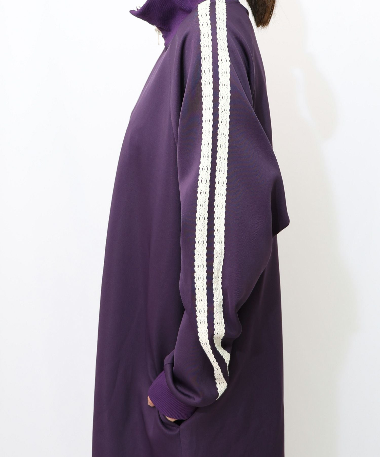 153620：風景柄ハーフジップジャージワンピースの通販-ScoLar