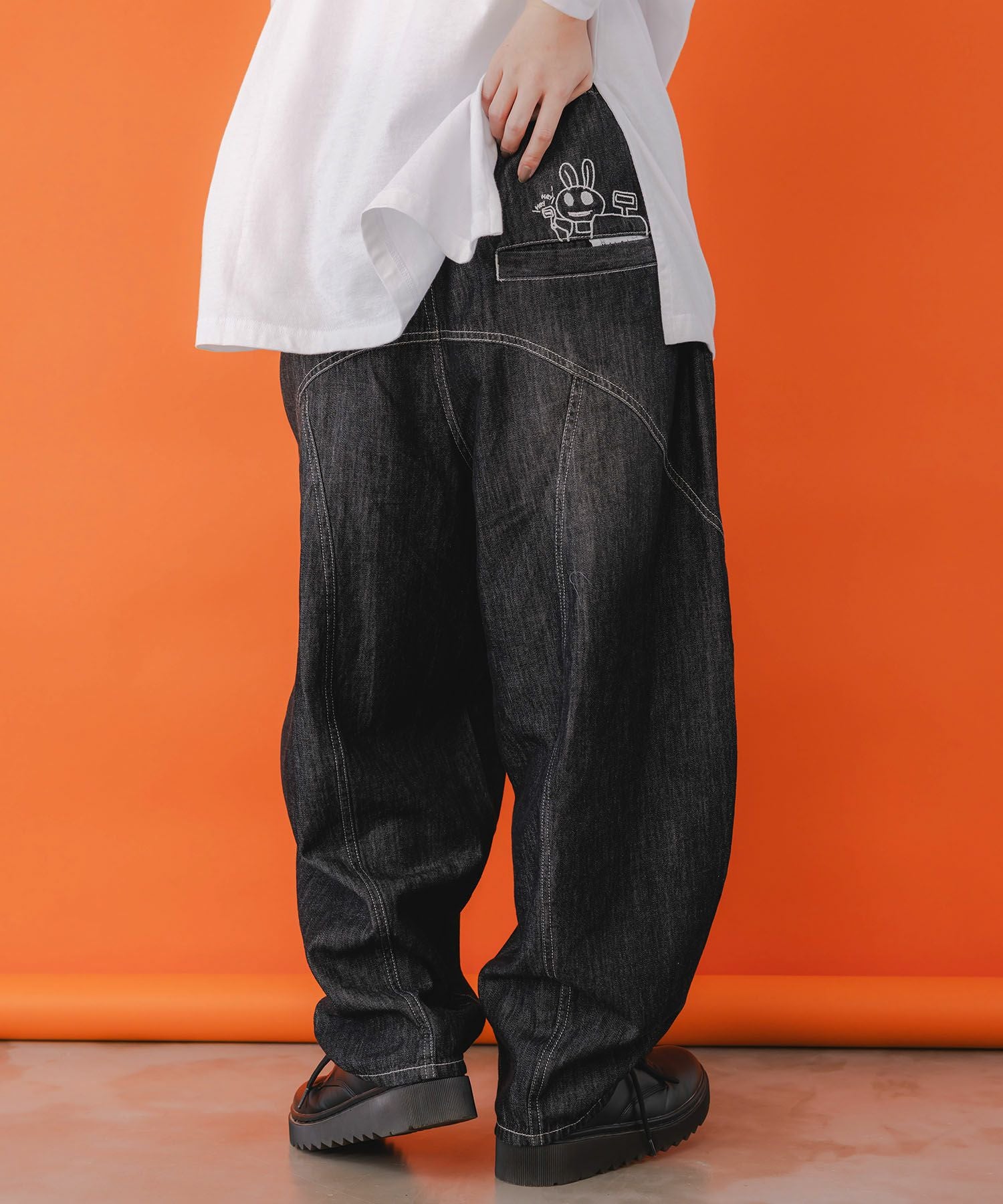 353117：虚無ストアでお買い物 刺繍パンツの通販-ScoLar