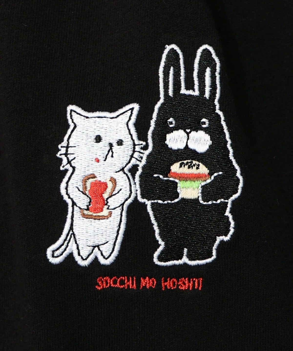 ネコとラビルのチェック柄切替フーデッドプルオーバー-11