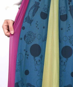 アニマル柄切替 マルチカラーチュールスカート-13