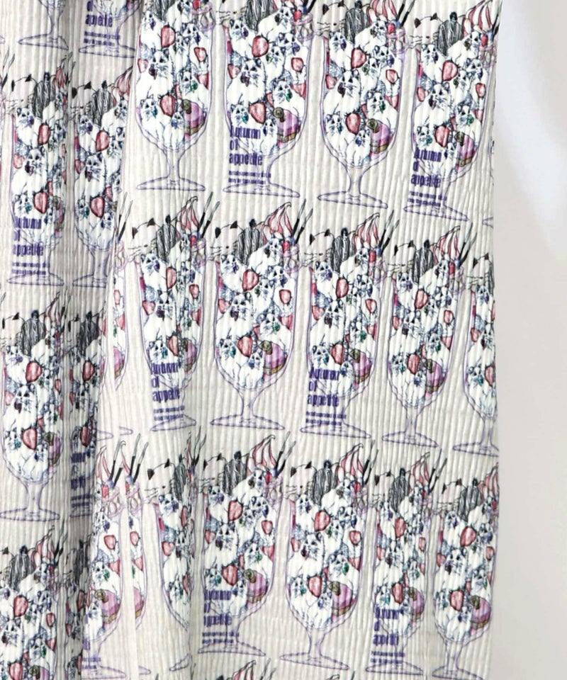 ネコパフェ・蝶柄 ベロアプリーツパンツ-15